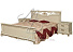 Кровать из массива дуба «Алези» П349.18, слоновая кость. Фото 1