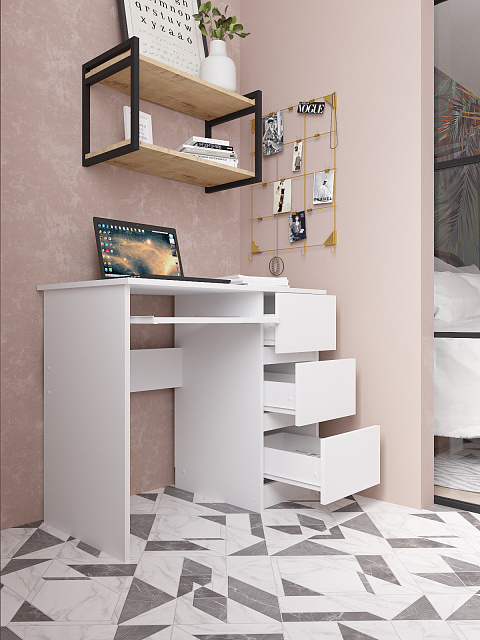 Стол Мори МС-6 правый, Белый. Фото 2