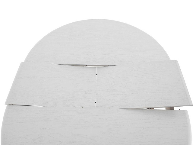 Обеденная группа (Стол Кабриоль круг и 4 стула Соло Венский жесткий), эмаль белая. Фото 3