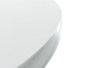 Стол «Оскар» D950 GLASS, стекло белое от магазина Мебельный дом