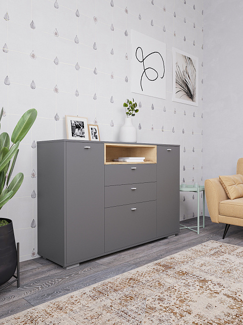 Комод Ланс К303, Графит. Фото 4