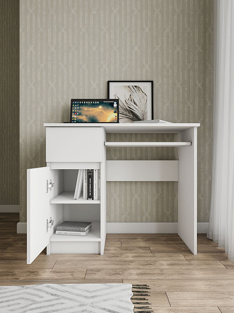 Стол Мори МС-1 левый, Белый. Фото 2