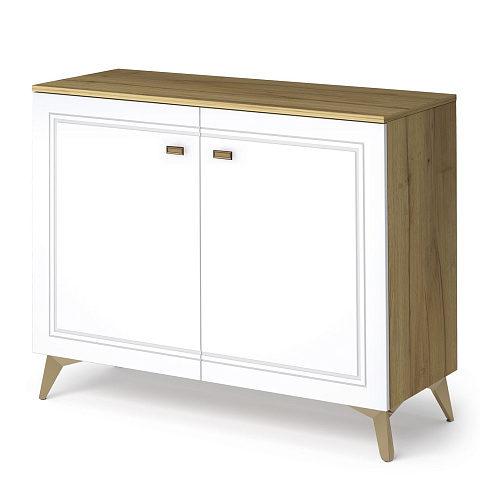 Комод Вега Сапфир 1000 с дверцами, белый глянец. Фото 3