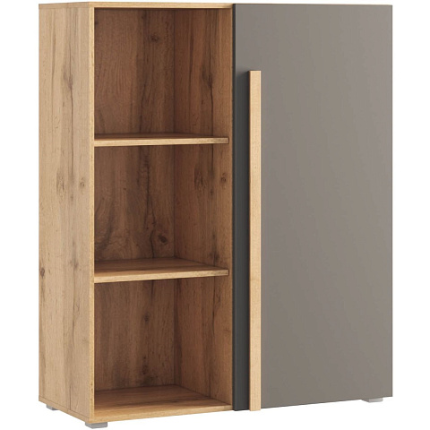 Стеллаж «Виллитус» М3, Дуб вотан/Графит. Фото 1