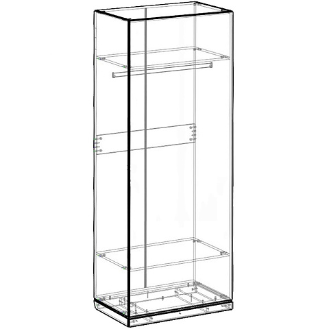 Шкаф Капри 2дв, бежевый. Фото 6