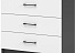 Комод «Чикаго» 3ящ Антрацит/Белый. Фото 1