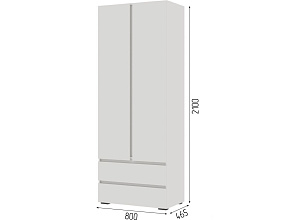 Шкаф «Хелен» ШК-01 2-х дверный, белый от магазина Мебельный дом