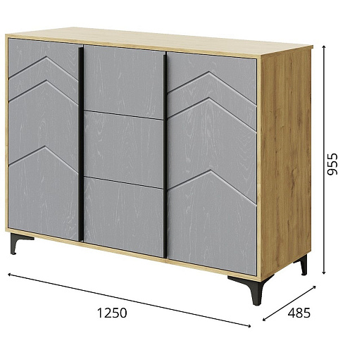 Спальня «Тиана» КМК 0967, дуб наварра/графит. Фото 7