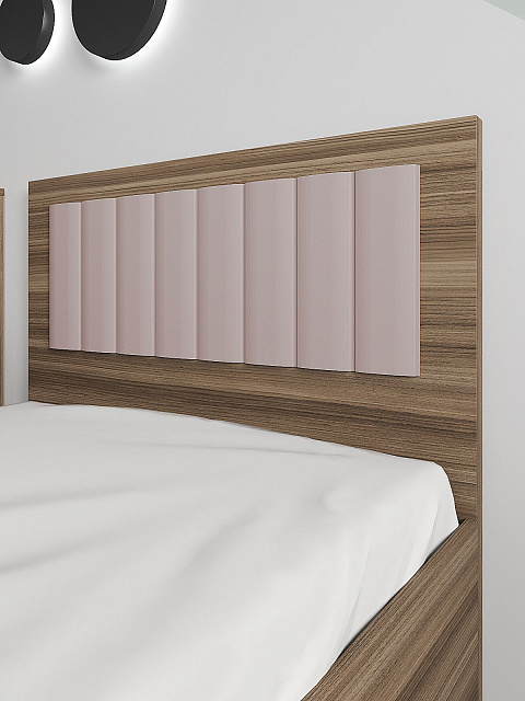 Кровать Роза 90x200см, пудра скин. Фото 4