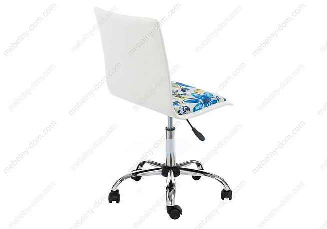 Компьютерное кресло Mis white / flowers fabric. Фото 3