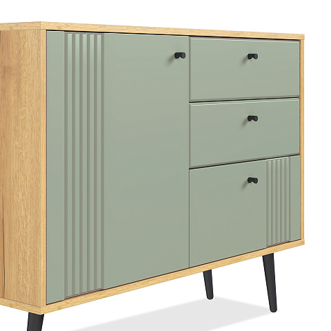 Комод Вега Саксония 105, серо-зеленый. Фото 4