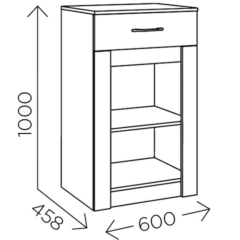 Комод «Ева 5» М7 600, Дуб Ирландский/Белый матовый. Фото 3