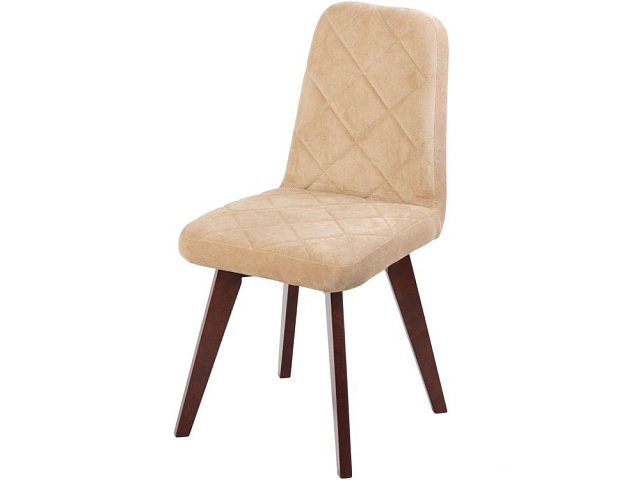 Стул АРИОН (ромб), Инфинити 02 Карамель, каркас СТАНДАРТ МАССИВ, Черешня. Фото 1