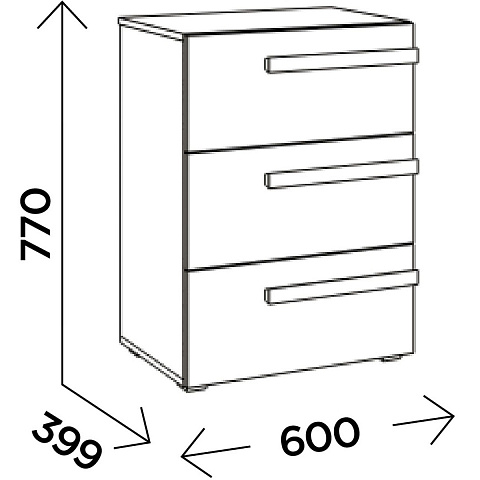 Комод «Виллитус» М6, Дуб вотан/Графит. Фото 2