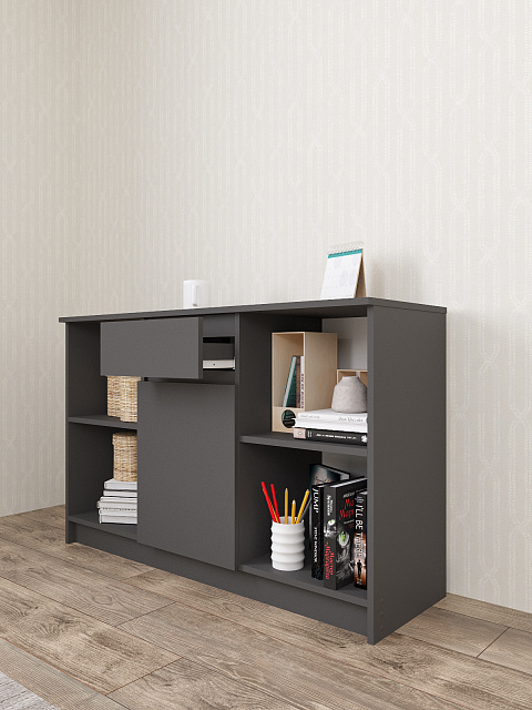 Тумба Мори ТВ МТВ 1204.1,  Графит. Фото 4