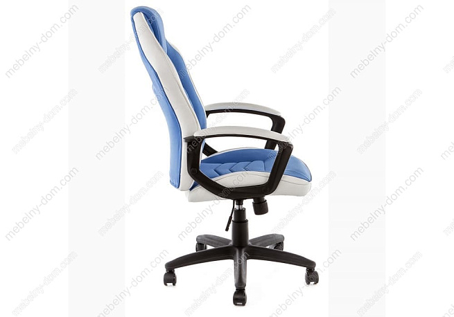 Компьютерное кресло Gamer белое / синее. Фото 2