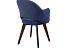 Обеденная группа (стол ПГ-01, массив Диагональ 6/5+4 кресла Клео, Темно-синий), опоры орех. Фото 10