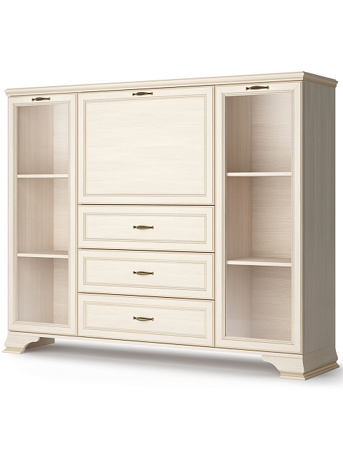 Шкаф Сиена низкий 2дв, бежевый. Фото 1