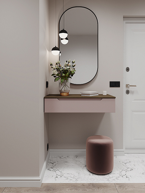 Тумба Роза 900 Тренто, пудра скин. Фото 2