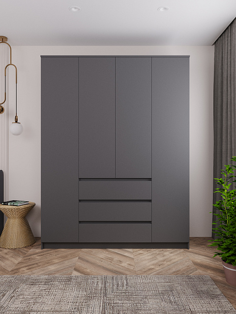 Шкаф Мори МШ 1600.1, Графит. Фото 1