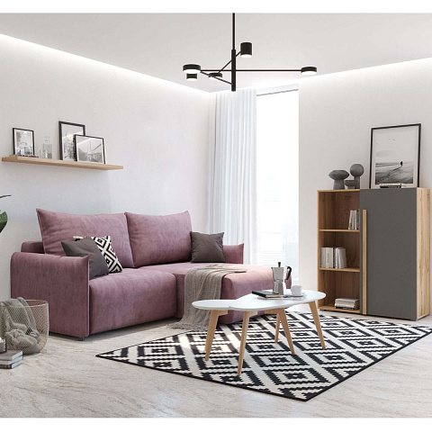 Стеллаж «Виллитус» М3, Дуб вотан/Графит. Фото 4