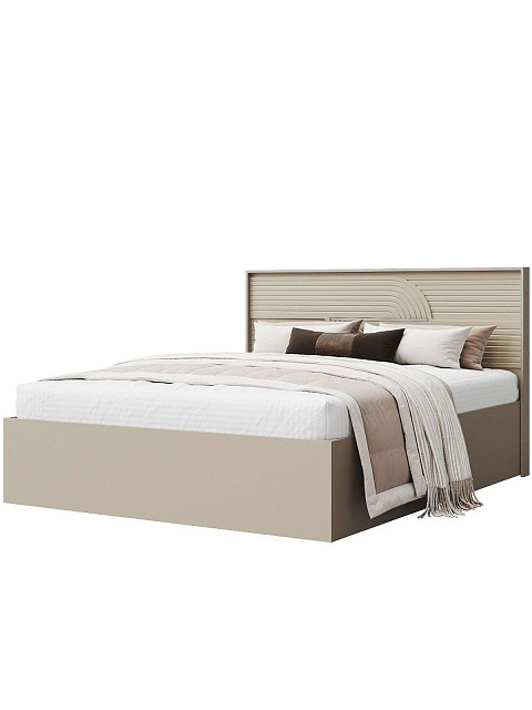 Кровать «Монтиз» 1РМ с п/м КМК 1003.22 160x200см, персидский жемчуг/шадэ песочный. Фото 1