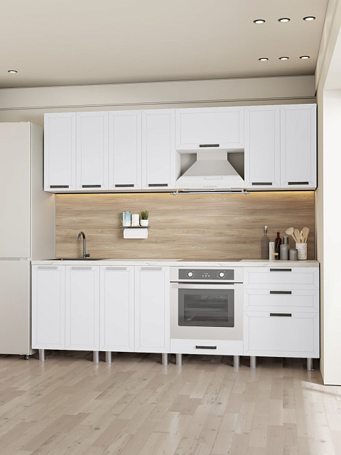 Кухонный гарнитур «Лилия» 2,4м, белый. Фото 2