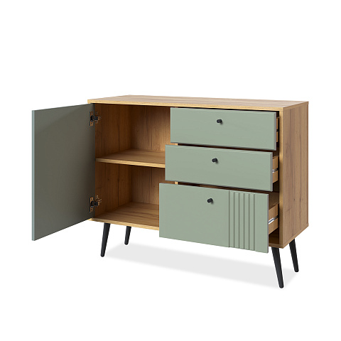 Комод Вега Саксония 105, серо-зеленый. Фото 3