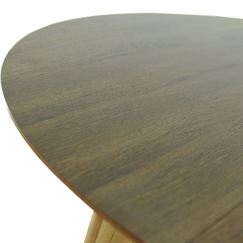 Стол «Крит» D105, дуб светлый/орех темный. Фото 4