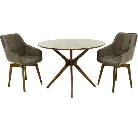 Стол «Вегас» D110, светлый дуб/патина. Фото 6