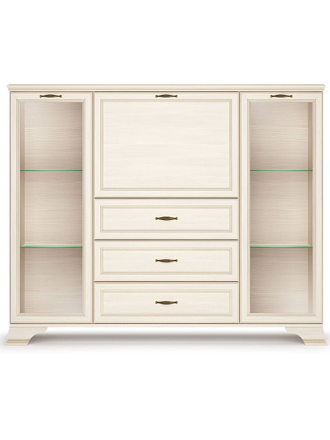 Шкаф Сиена низкий 2дв, бежевый. Фото 3