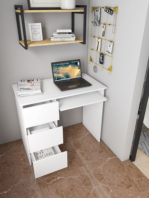 Стол Мори МС-6 левый, Белый. Фото 4