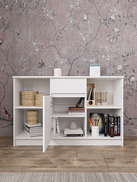 Тумба Мори ТВ МТВ 1204.1, Белый. Фото 2