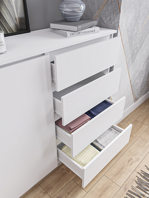 Комод Мори МК 1600.1, Белый. Фото 5