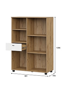 Комод «Милан», дуб золотой/белый от магазина Мебельный дом