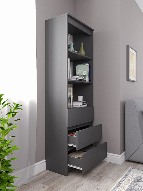 Стеллаж Мори МСТ 600.3, Графит. Фото 3