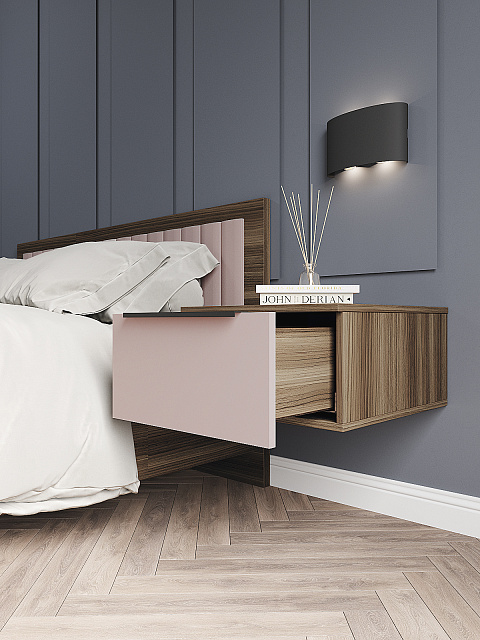 Тумба Роза 450 Ройс, пудра скин. Фото 2