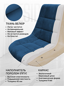 Комплект стульев «Президент» (2 шт), Синий от магазина Мебельный дом