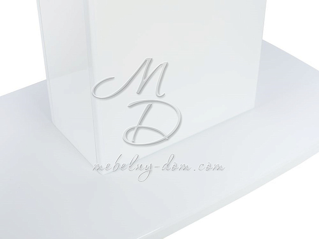 Стол Leset Денвер 1Р, белый лак, стекло белое. Фото 8