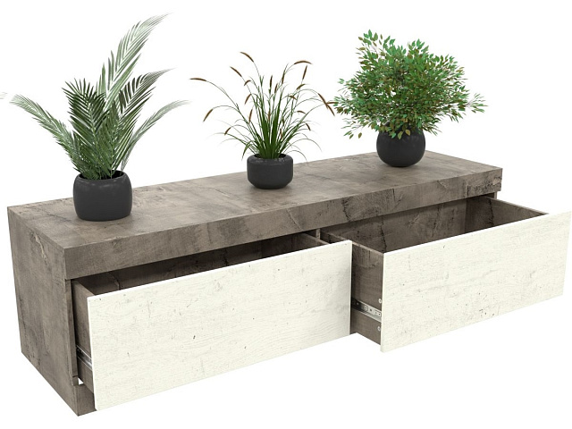 Тумба «Лондон 1600» КМК 0467.2, Оникс/битон пайн светлый. Фото 5