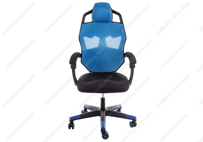 Компьютерное кресло Knight черное / голубое. Фото 3
