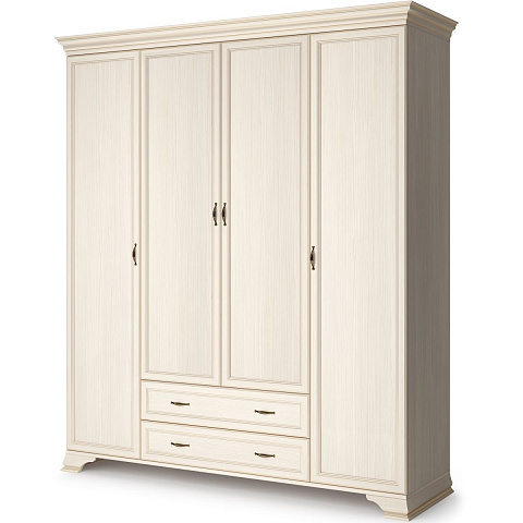 Шкаф Сиена 4дв, бежевый. Фото 1