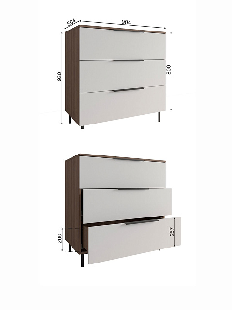 Комод Роза 900 Тренто, белый скин. Фото 5