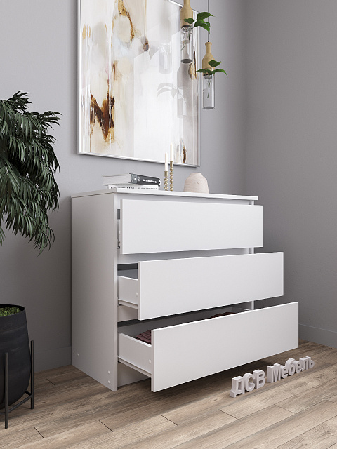 Комод Мори МК 800.1, Белый. Фото 3