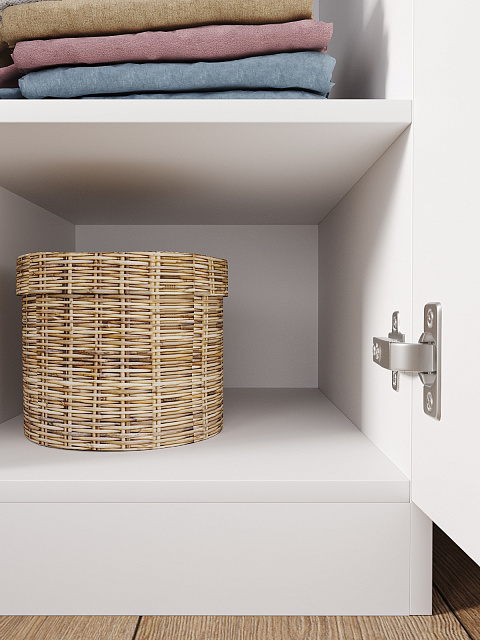 Шкаф-пенал Мори МШ 400.1, Белый. Фото 5