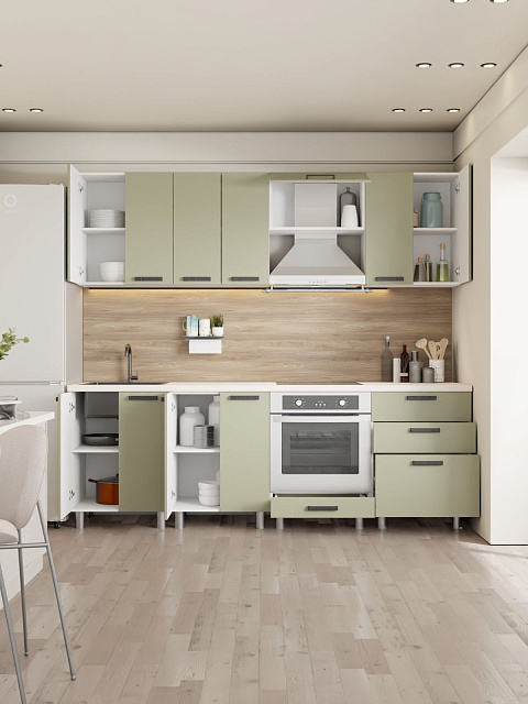 Кухонный гарнитур «Лаванда» 2,4м, фисташка. Фото 6