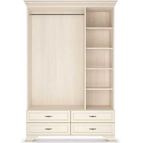 Шкаф Сиена 3дв с зеркалом, бежевый. Фото 3