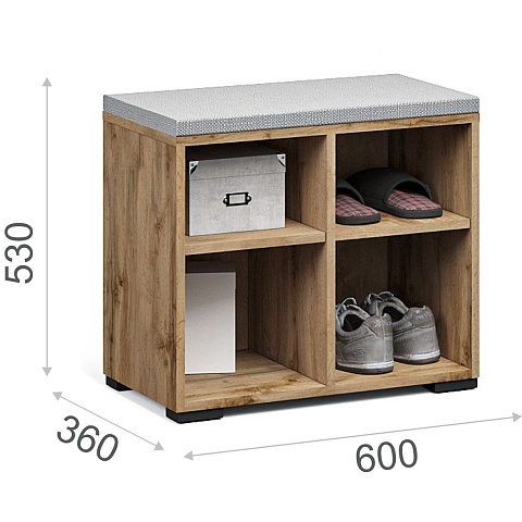 Тумба «Лацио Сканди» 60, Вотан/Сканди графит. Фото 2