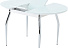Стол «Ривьера» круг, стекло белый, опоры хром. Фото 3