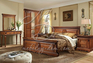 Кровать из массива дуба «Милана 18» П294.06м, черешня от магазина Мебельный дом